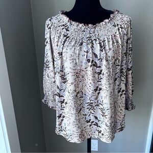NWT Melloday floral flowy blouse size small